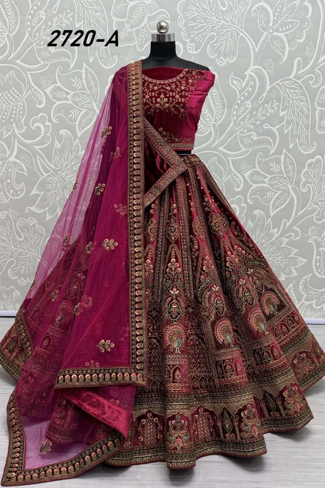 ANJANI ART 7510 2720A & 2720B Sequence And Diamond Designer Velvet Lehenga Choli