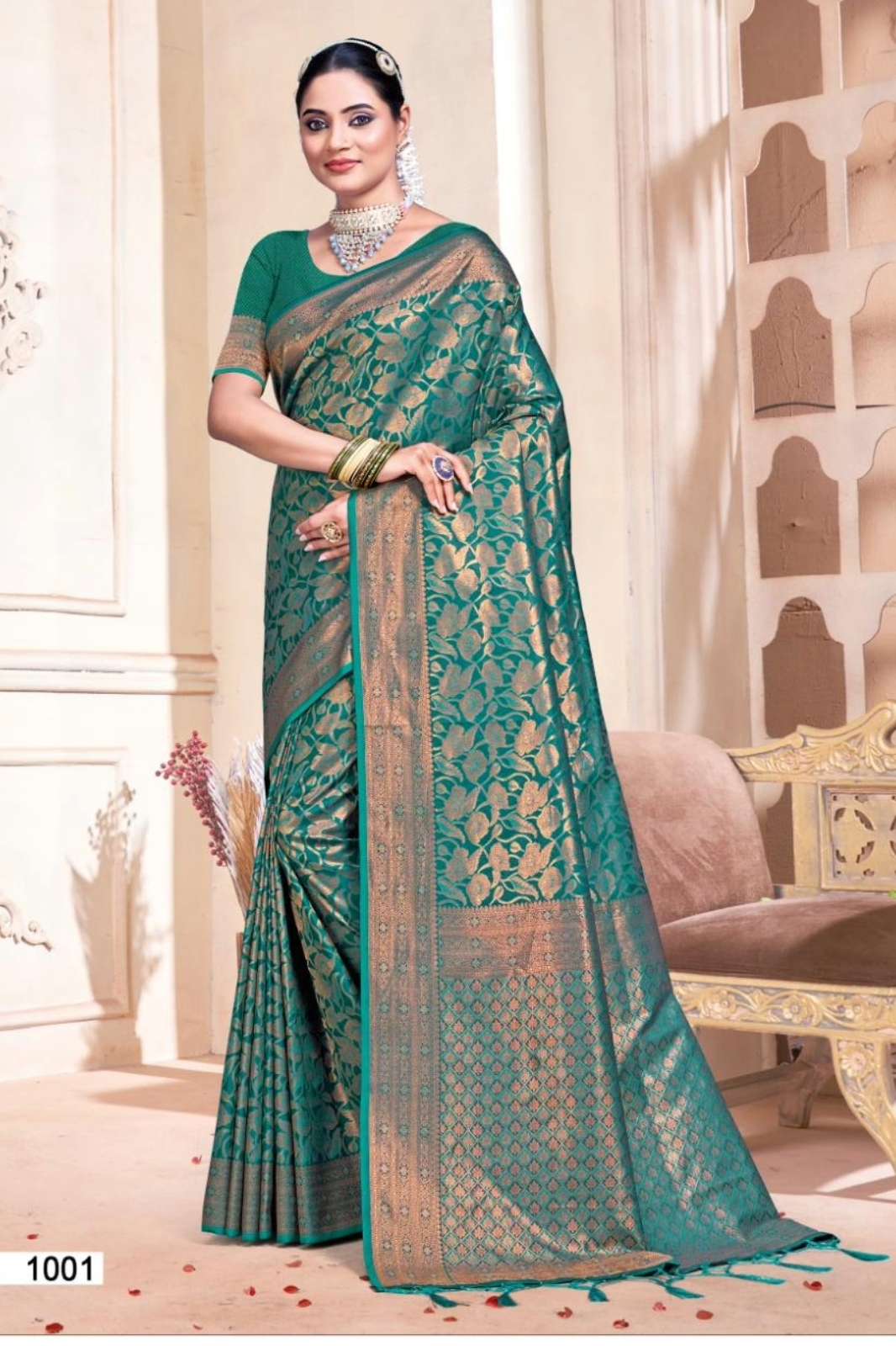 BUNAWAT 7694 RAJWADI VOL-09 Designer  Banarasi silk Wedding Wear Saree