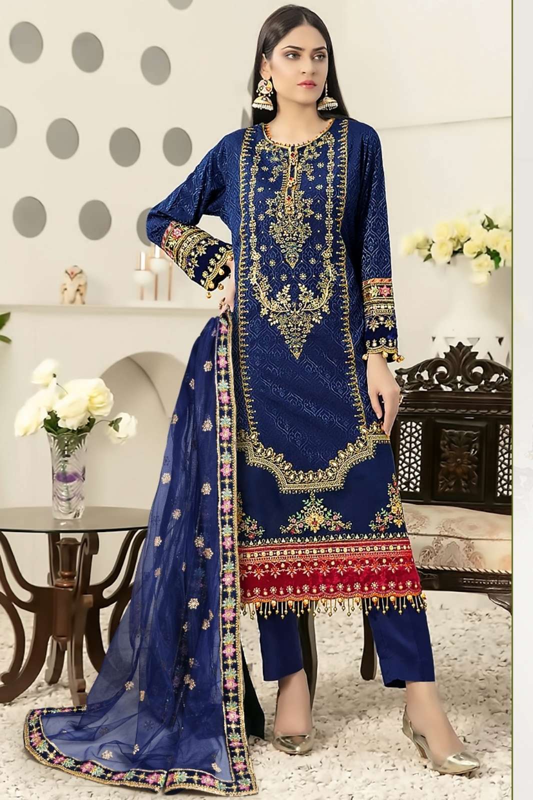 COSMOS 346q COSMOS GOLD -19 Party Wear Beautiful Pakistani Suit