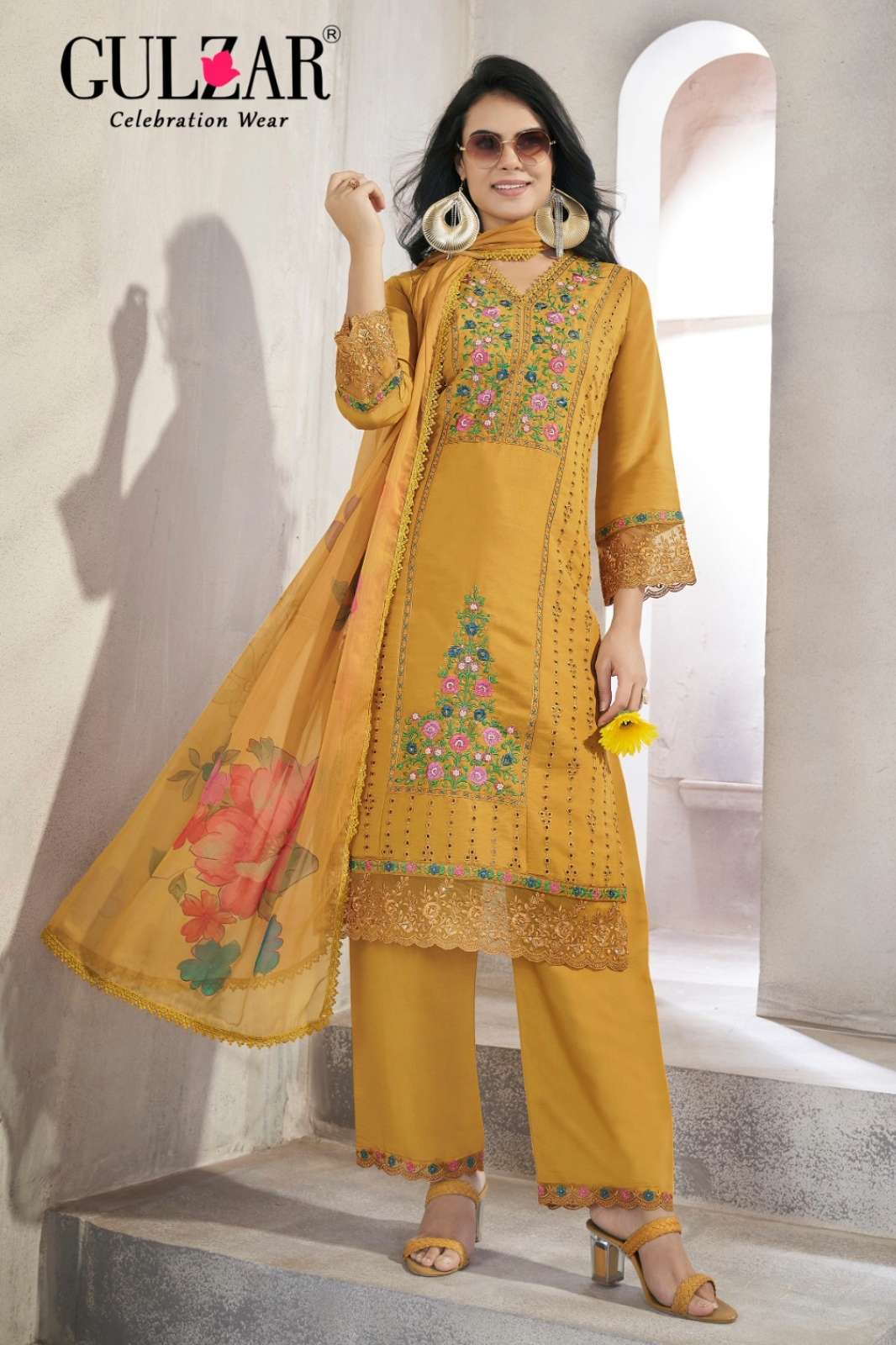 GULZAR 7700 ZOHRA Designer Finefeel Viscose Roman Silk  Readymade Pant Style Suit