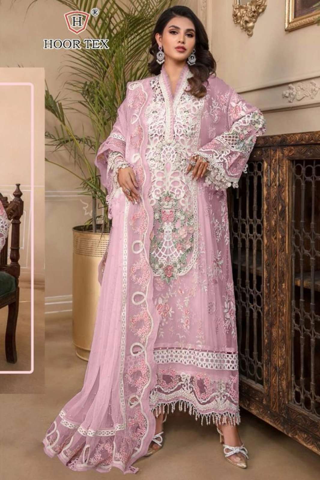 HOOR TEX 323q H-139,F To H Embroidered Designer Georgette Beautiful Pakistani Suits 