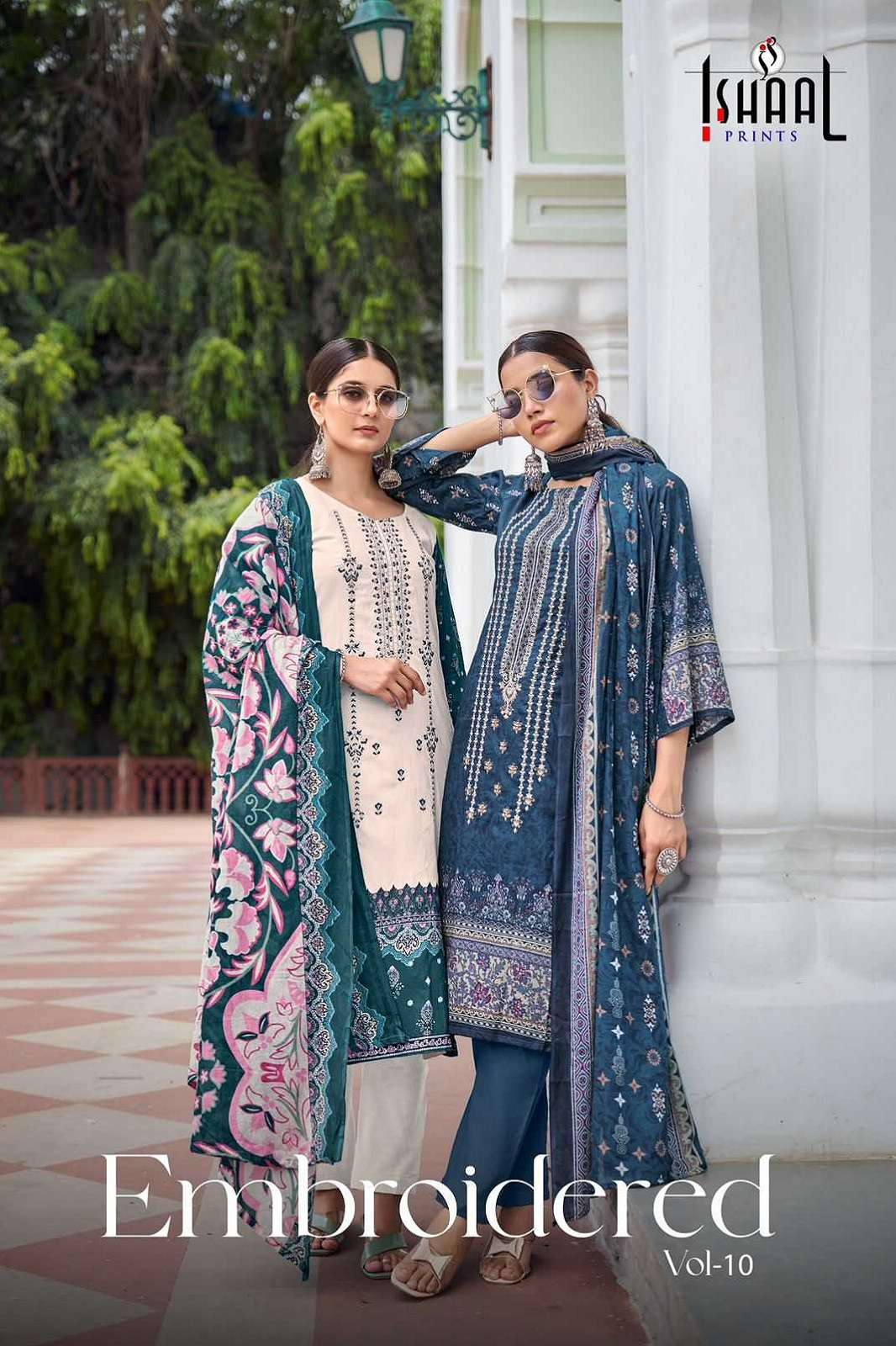 ISHAAL PRINTS EMBROIDERED VOL 10 PAKISTANI SALWAR SUITS