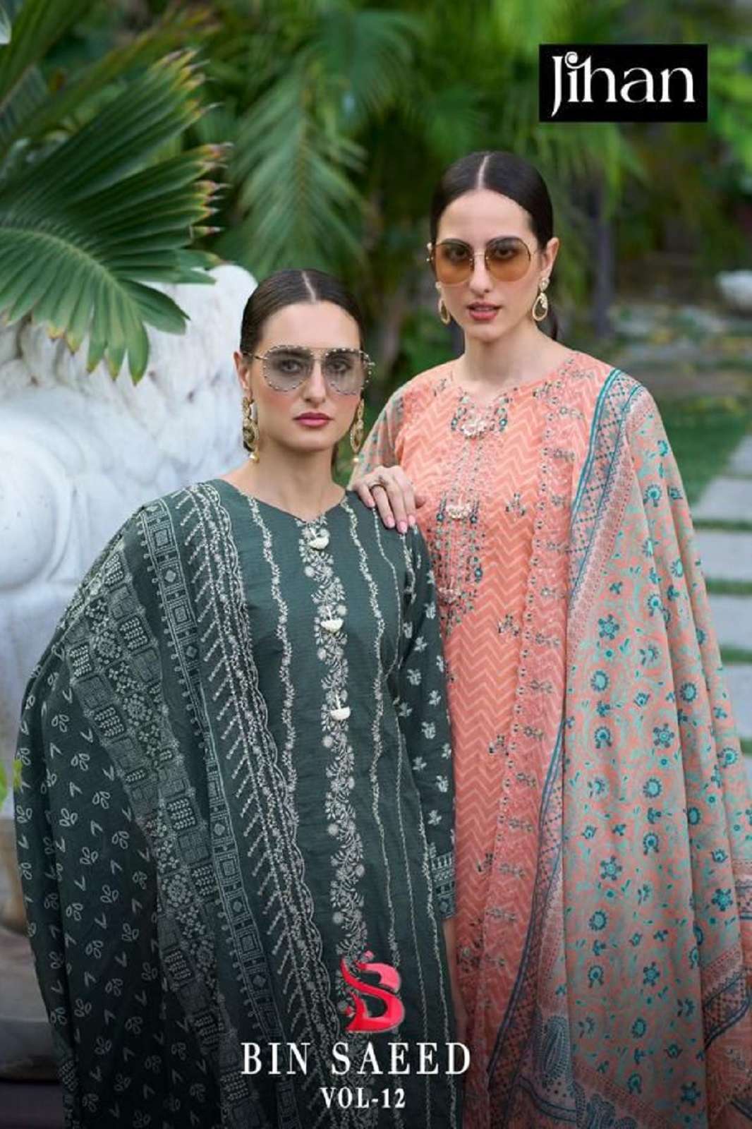 JIHAN BIN SAEED LAWN COLLECTION VOL 12 PAKISTANI SUITS