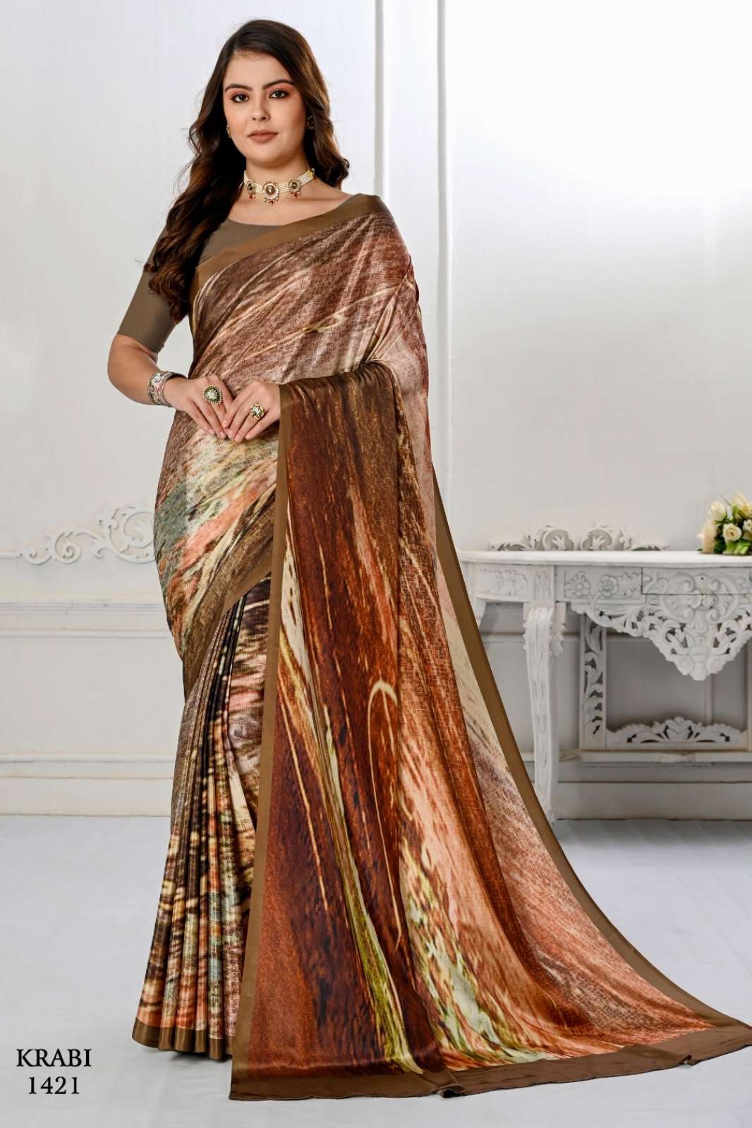 Jivora 7506 KRABI Women Multi Color Printed Saree With Blouse Designer Saree