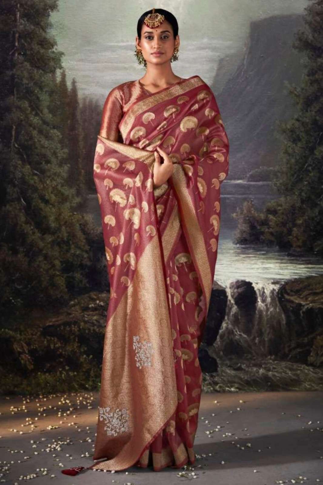 KIMORA 7224 RAATRANI WEDDING WEAR DESIGNER ORGANZA  SAREE