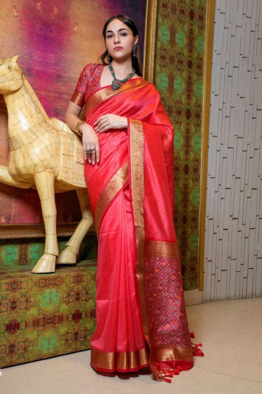 Kira 7675 Kalkruti Traditional Indian Women Designer Silk Saree 