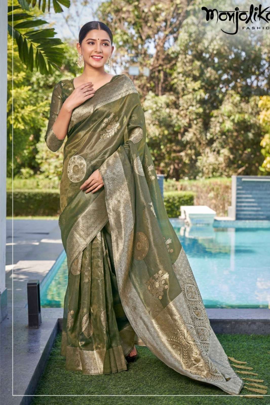 Manjula 7259 MAITRA SILK WEDDING WEAR DESIGNER SIMAR SILK SAREE