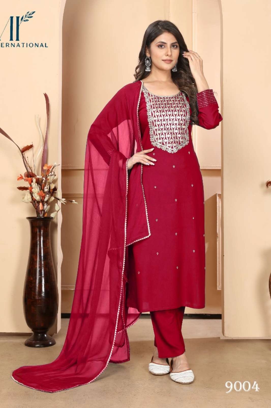 MOKSH INTERNATIONAL  7563 Rashmi Vol-1?? Heavy sequence Designer Premium Riyon kurti set