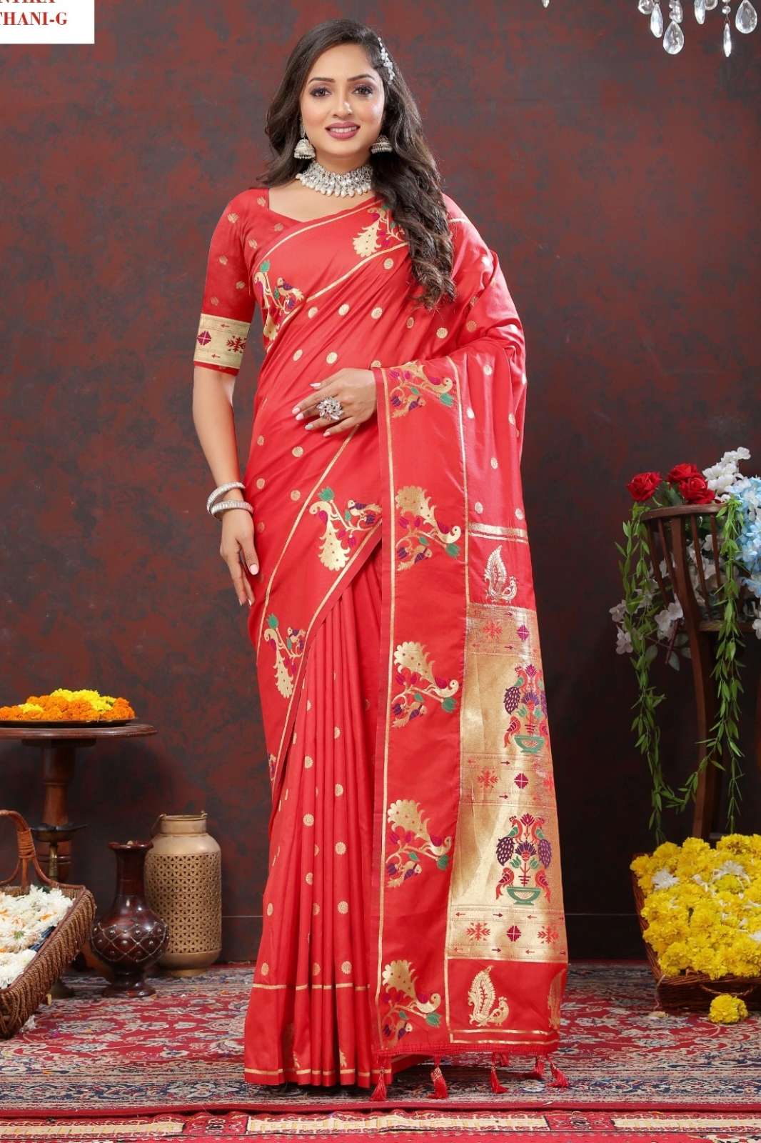 MURTI NX 7511 AVANTIKA PAITHANI-A TO AVANTIKA PAITHANI-M Woven Design Zari Paithani Saree