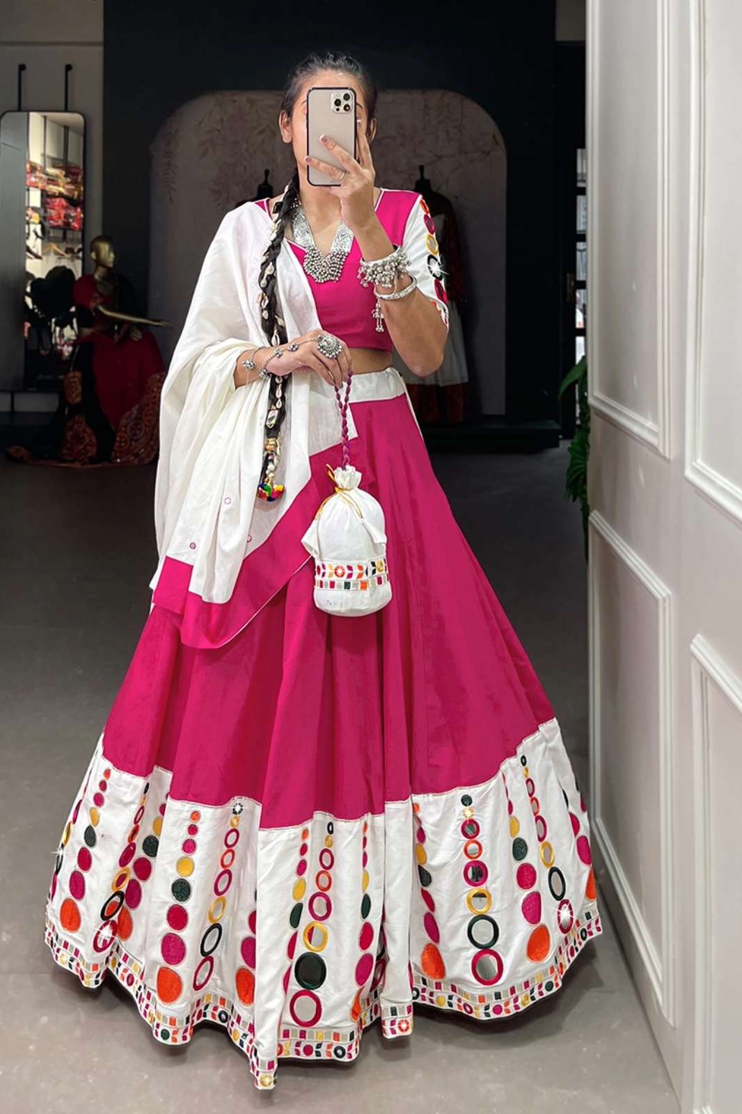 PAYAL CREATION 7191 1677PNK 1677GRN  Navratri Tradition Collection Designer Cotton Lehenga Choli