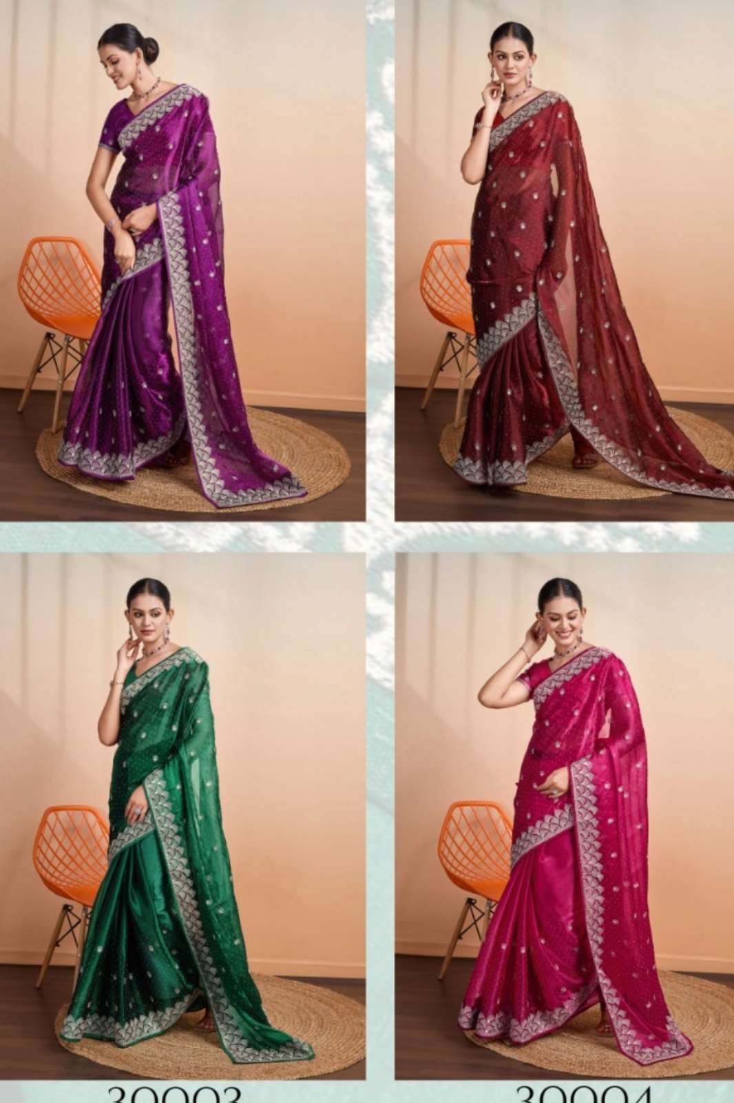 Sethnic 7641 Glint Gala party wear embroidered Designer Blooming Saree