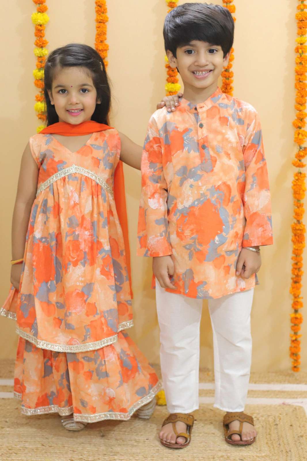 shri balaji emporium 7569 & 70 RAKHI SPECIAL BROTHER & SISTER DESIGNER SUIT & KURTA PAJAMA