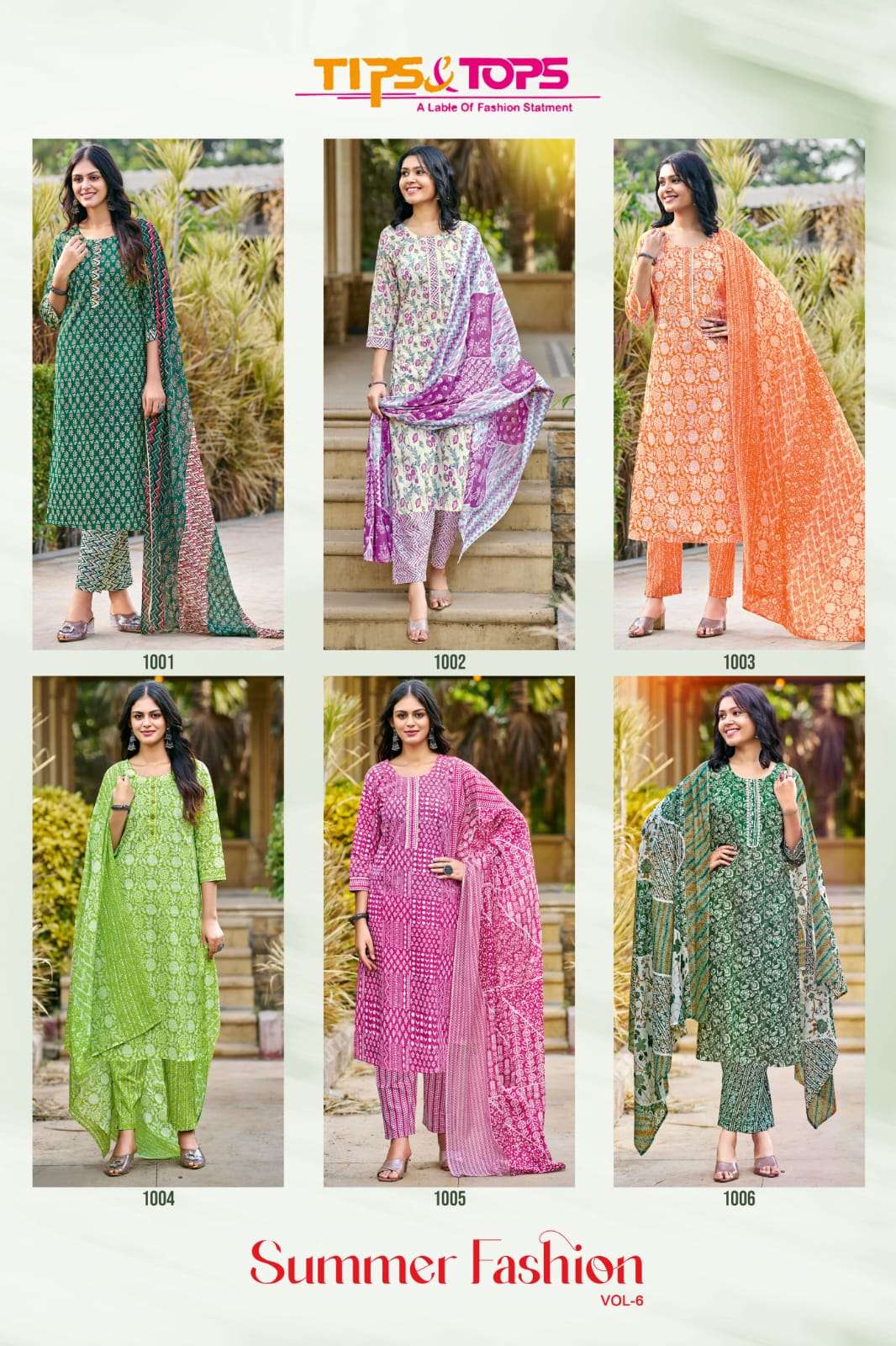 SUMMER FASHION VOL 6 BY TIPS AND TOPS READY TO WEAR KURTIES 