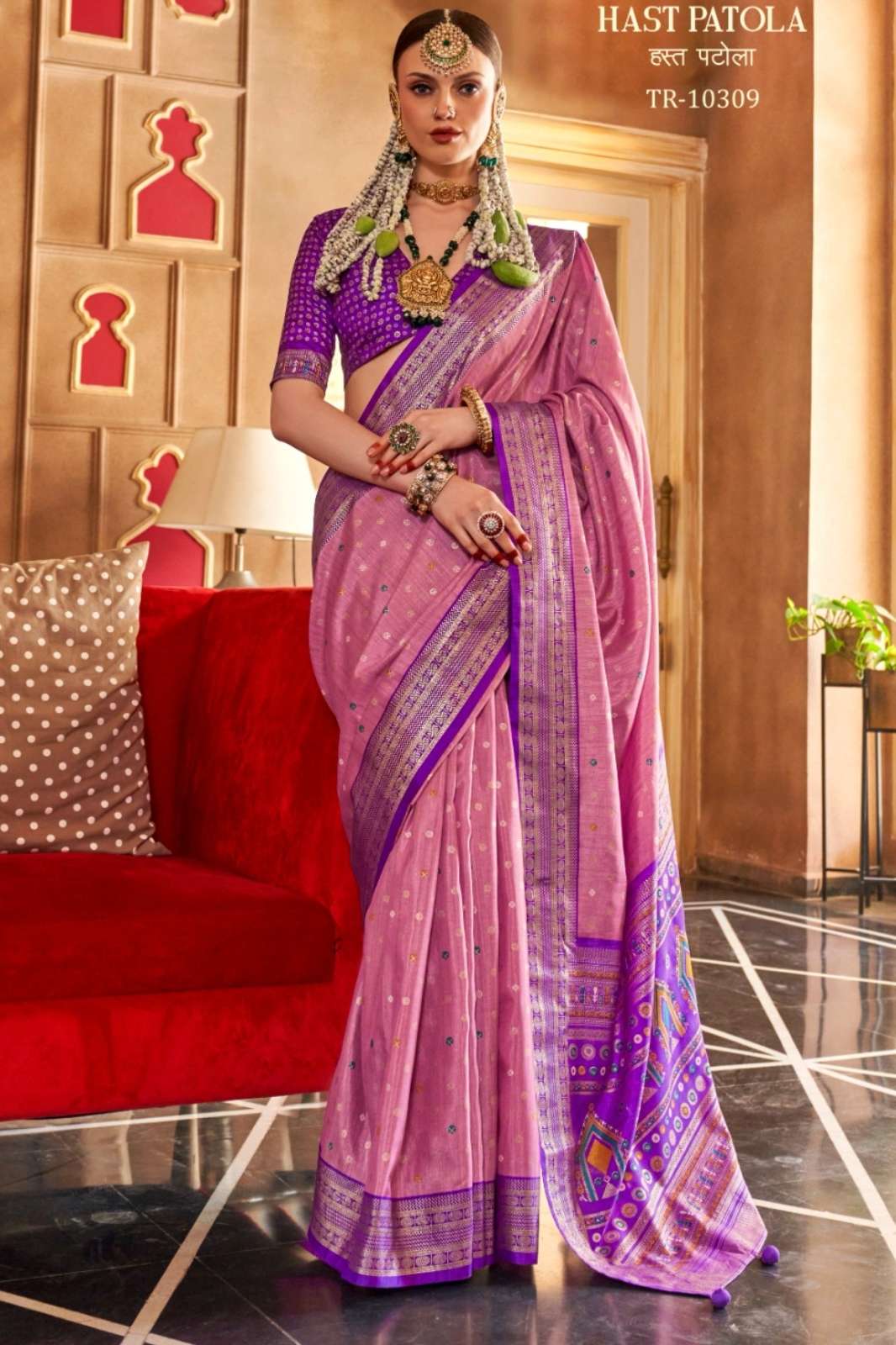 TRIRATH 7314 HAST PATOLA MERCERIZER SIGMA SILK CLASSIC PATOLA  DESIGN SAREE