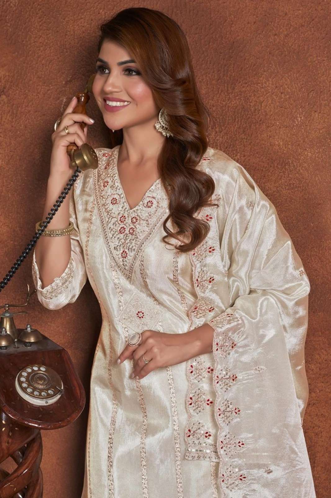  vouch Fashion 7838 Khawish FESTIVA WEAR DESIGNER KANJIVARAM SILK SUIT