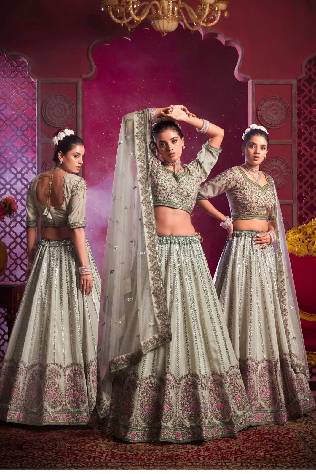 ANANTESH 8086 BRIDEMAID VOL 04 DESIGNER VENILA SHINE SILK LEHENGA CHOLI