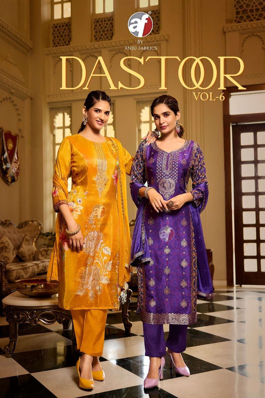 DASTOOR VOL 6 BY ANJU FAB READY TO WEAR ANARKALI KURTIES 