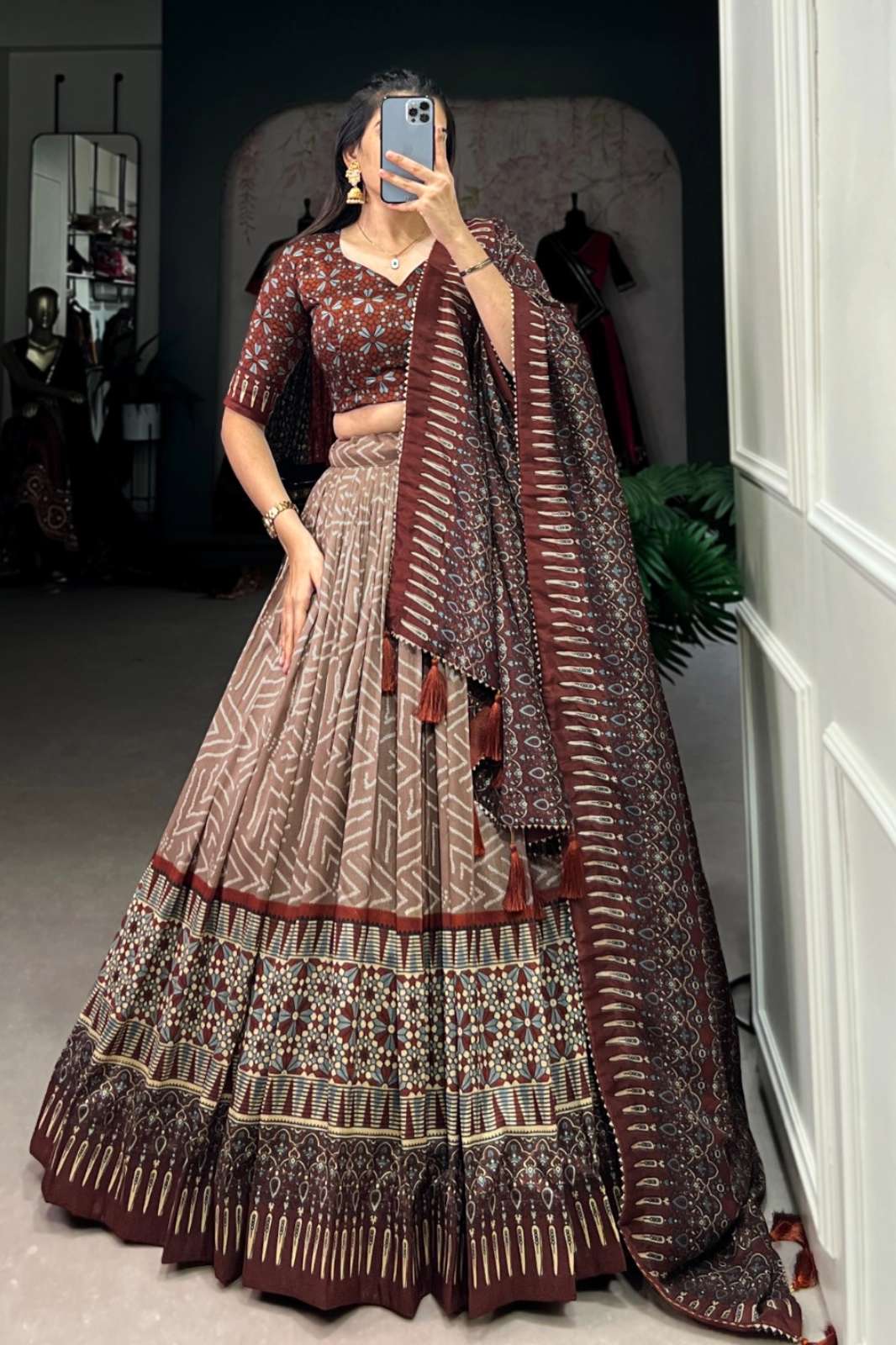 PAYAL CREATION 8275 VAIDEHI Ajarakh Print Designer Tussar Silk Lehenga Choli