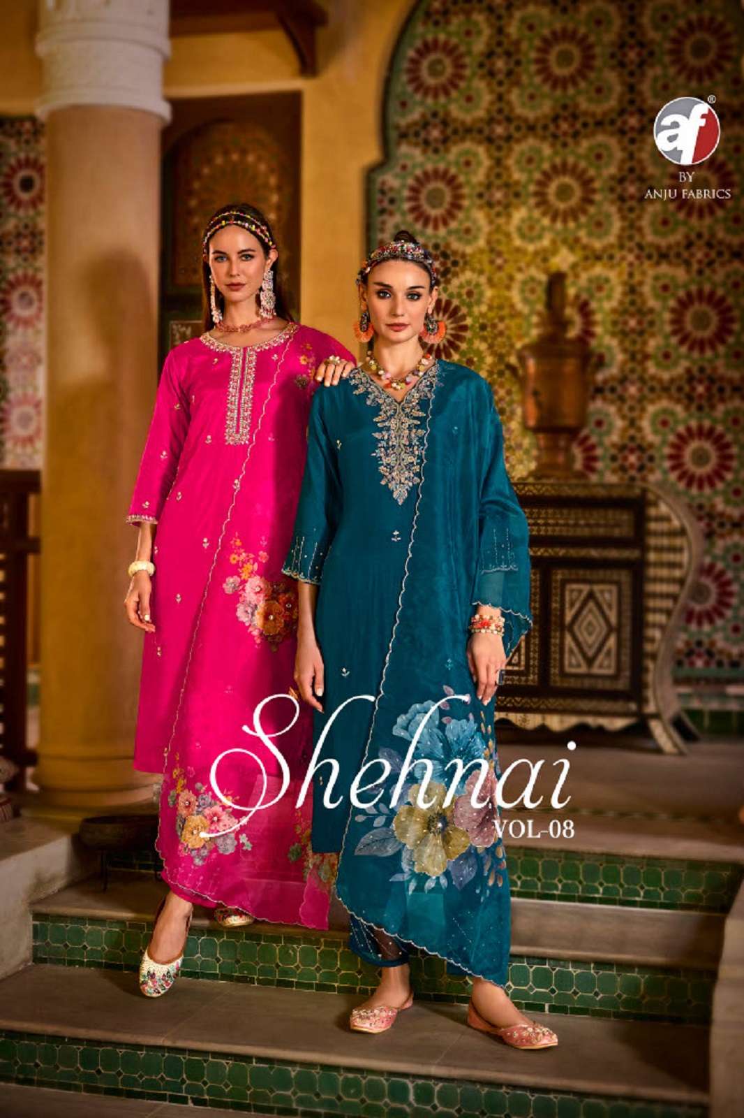 SHEHNAI VOL 8 BY ANJU FAB READY TO WEAR ANARKALI KURTIES