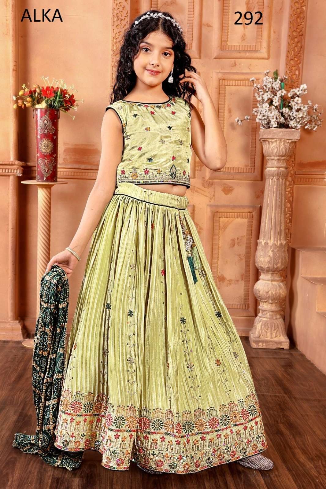 Shri Balaji Emporium 8436 AARADHNA VOL-45 Heavy Multi color Designer Chinon Lehenga Choli