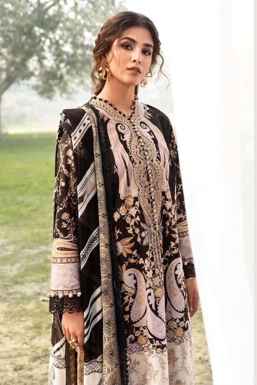 Taj Creations 328r TAJ-132 Indian Women Designer Pure Cotton Pakistani Suit