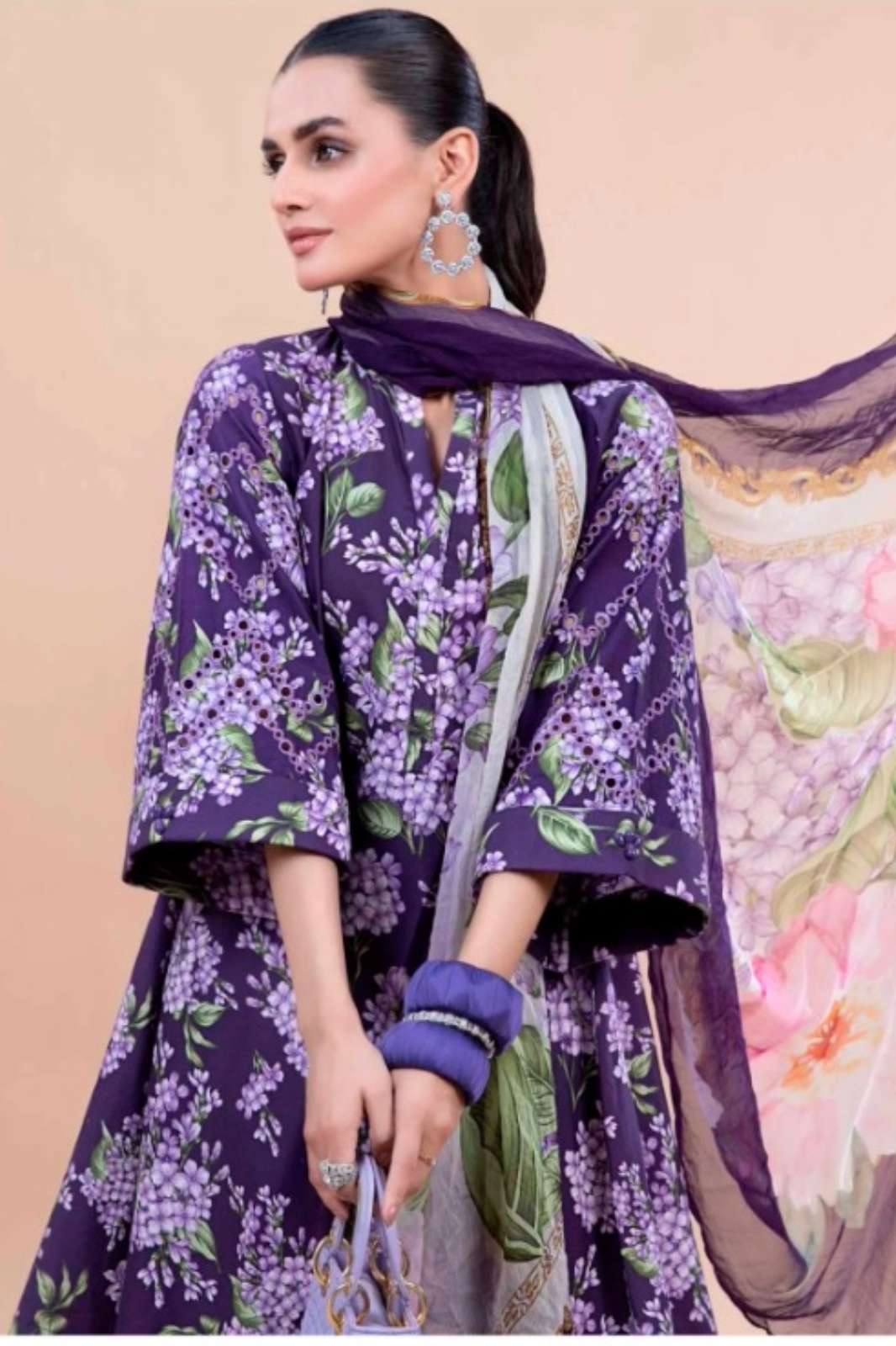 Taj Creations 374q  448 Traditional Designer Pure Cotton Pakistani Salwar Suit