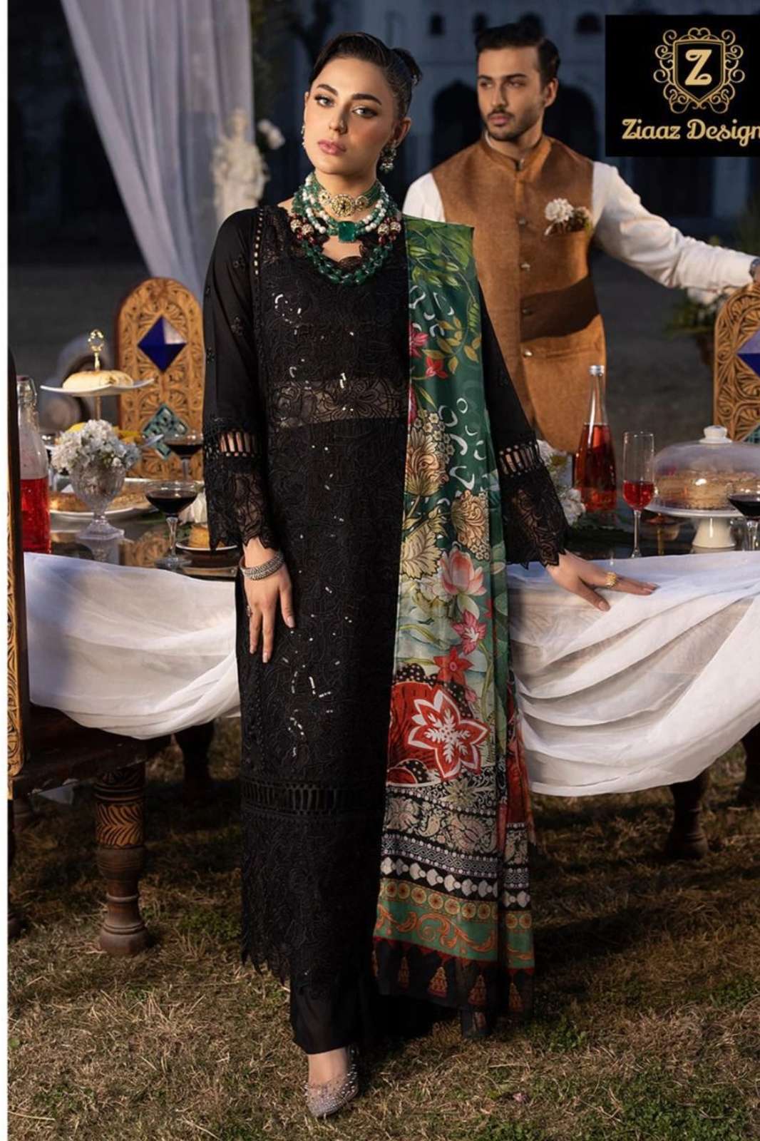 Ziaaz Designs 388q 588 Fancy style Designer Rayon cotton Pakistani Suit 