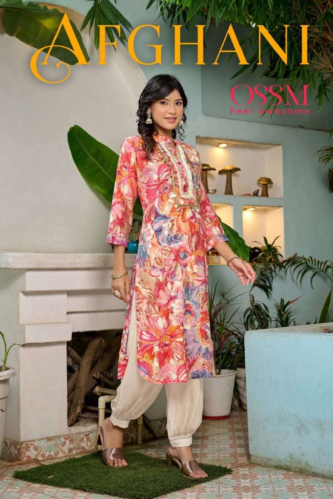 AFGHANI BY OSSM READY TO WEAR STRAIGHT KURTIS