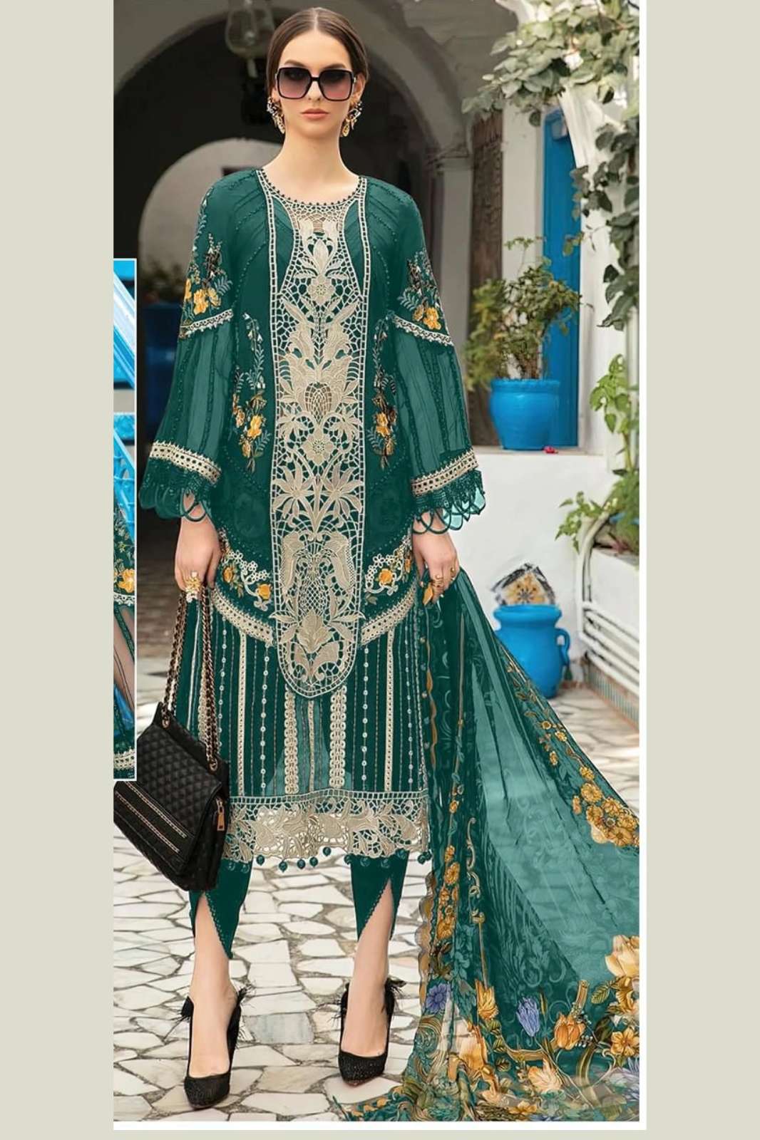 AL KHUSHBU 364r 5090 A B C D DESIGNER PAKISTANI PURE CAMBRIC COTTON SUIT