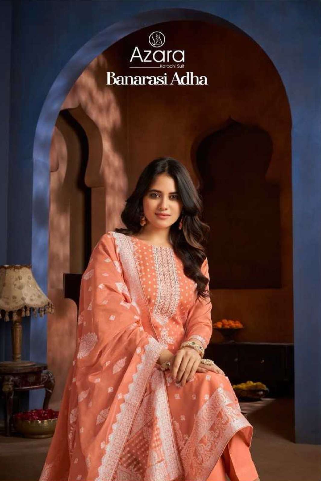 ANARASI ADHA BY AZARA DESIGNER SALWAR SUIT