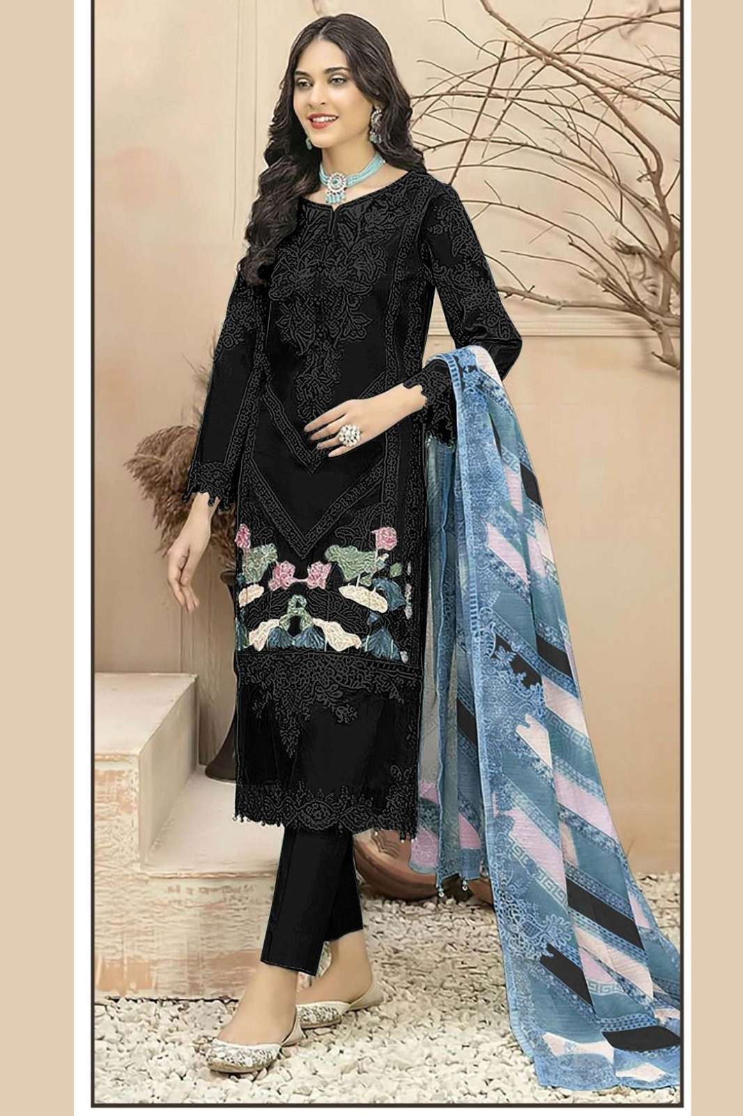 BILQIS 363r B 80 A TO D Designer Cambric Lawn Cotton Pakistani Suit