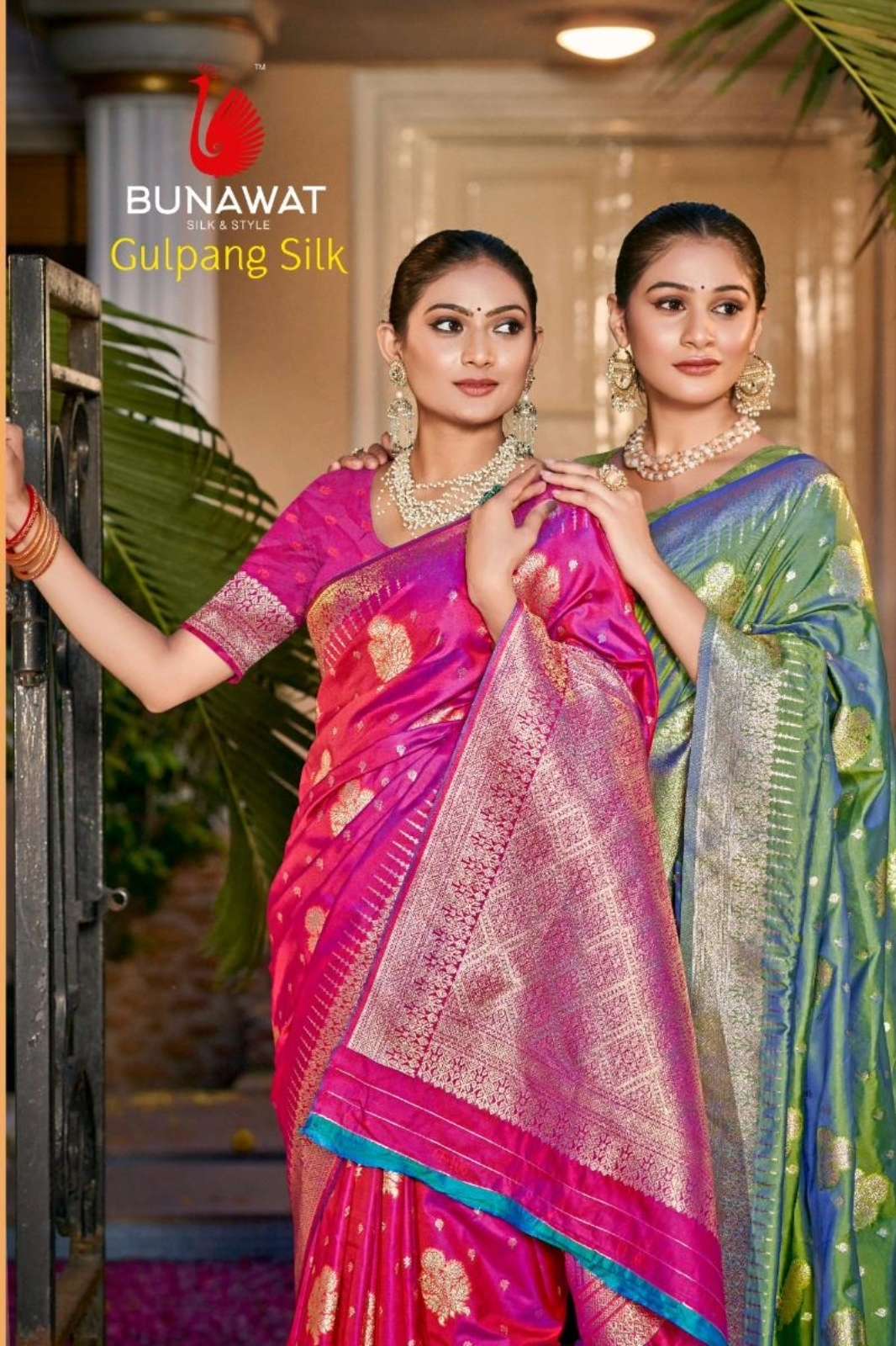 BUNAWAT GULPANG SILK 8768 WOVEN DESIGNER SILK WEDDING WEAR SAREE