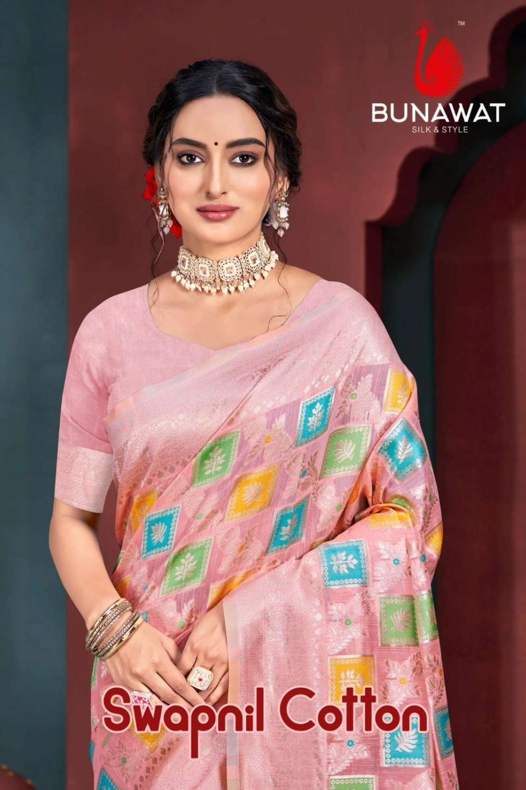 BUNAWAT SWAPNIL COTTON 8869 WEDDING WEAR DESIGNER COTTON SILK SAREE