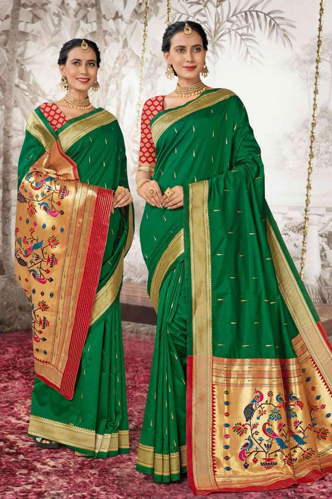 Earth Fabrics Utasvi paithani 9108 Silk Saree with Weaving Work 