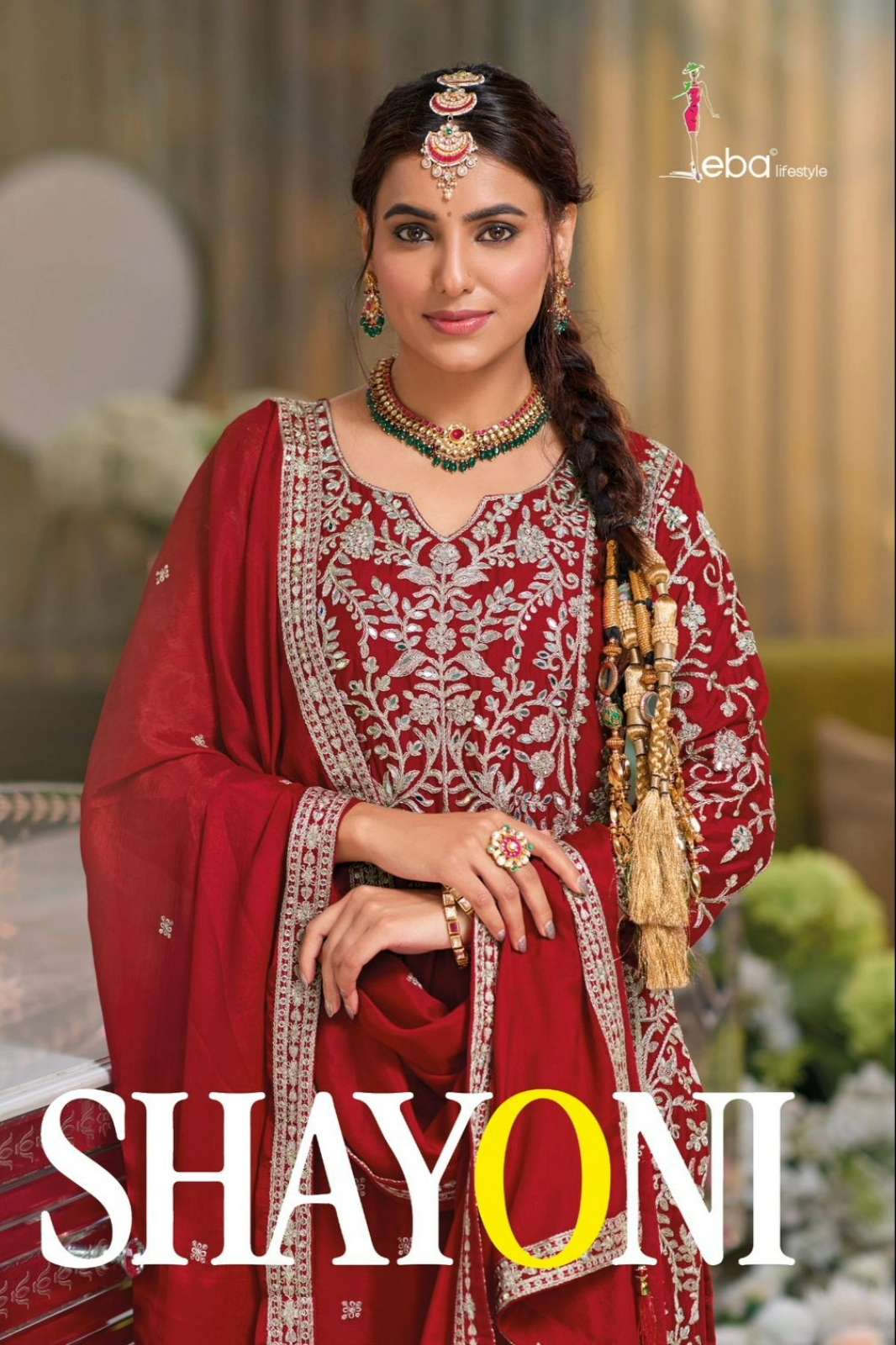 Eba Shayoni 8832 Ready to Wear Embroiderd Heavy Chiffon Suit 