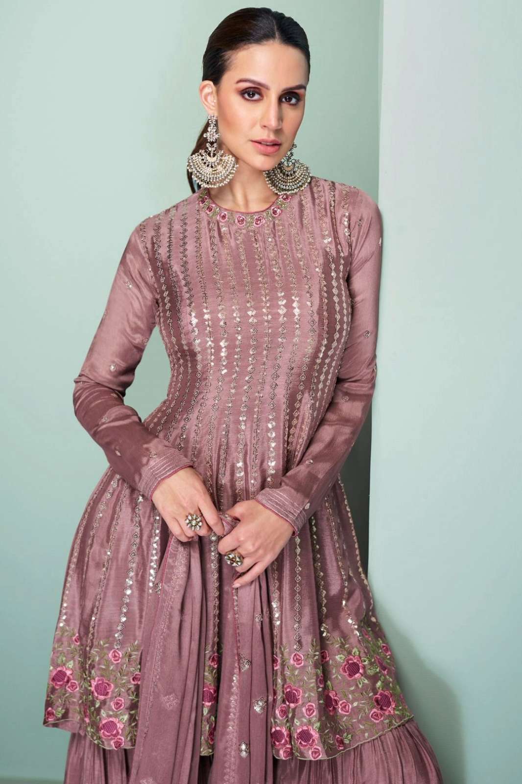 Gulkayra RIWAYAT 9064 Readymade Real Chinon Suit with  Emboidery Work 