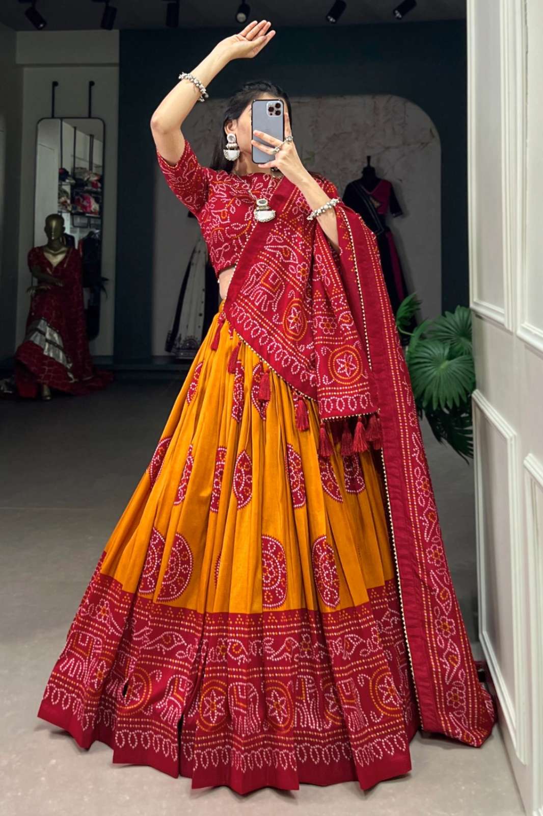 PAYAL CREATION 1229WIN 8803 Bandhej Printed Designer Tussar Silk Lehenga Choli