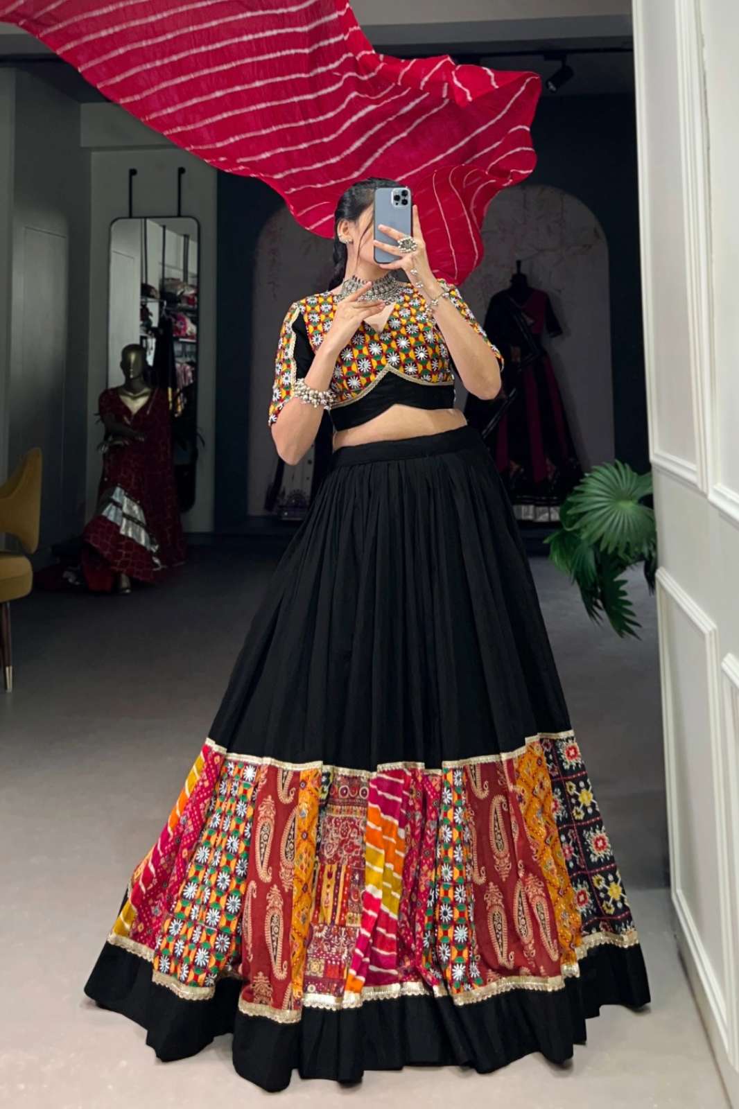 PAYAL CREATION 1729BLK 8834 Printed Designer Dola Silk And Rayon Navratri Lehenga Choli