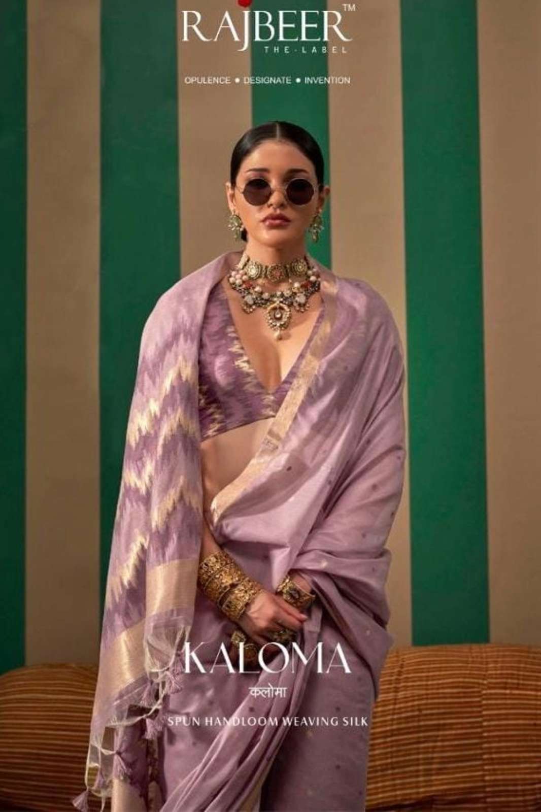 RAJBEER KALOMA 8689 Handloom Weaving Designer Silk Saree