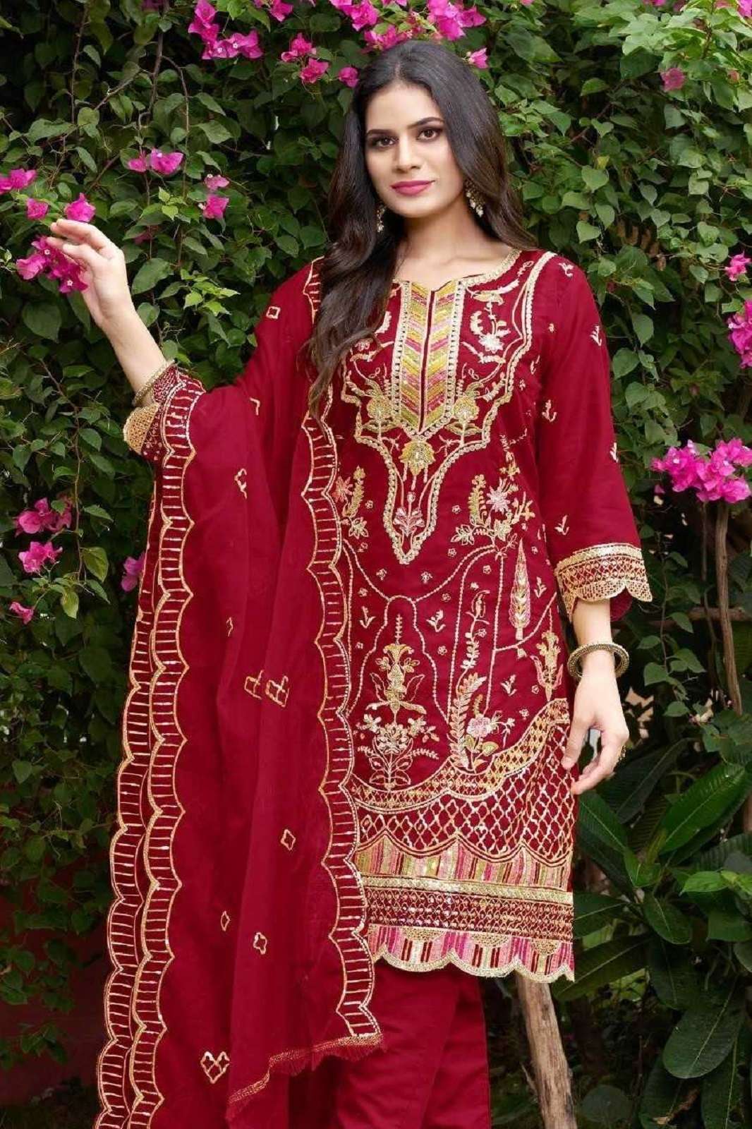 READYMADE PAKISTANI SUITS BY SHREE FAB R 1161 A TO D COLORS