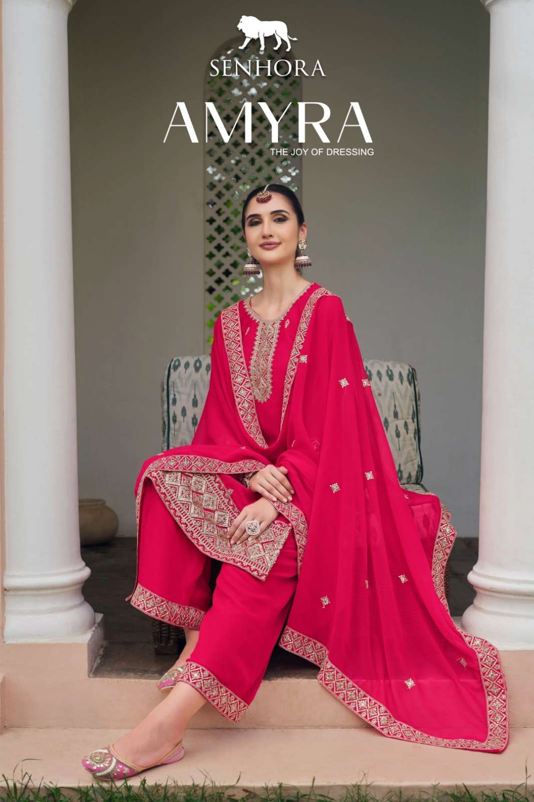 SENHORA AMAYRA 8638 Embroidery Work Designer Real Georgette Suit 