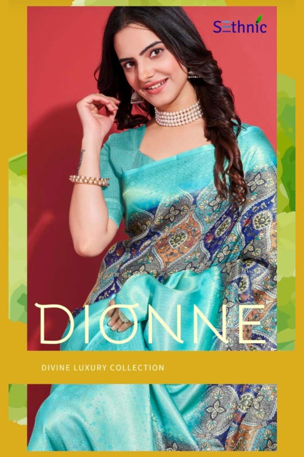 SETHNIC DIONNE VOL-01 8682 Kuberapattu Style Soft Copper Zari Digital Printed Saree