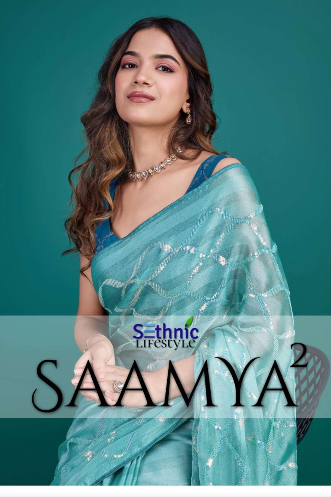 Sethnic Saamya Vol 2 8928 Sequins Embroidery Designer Shimmer Georgette Saree