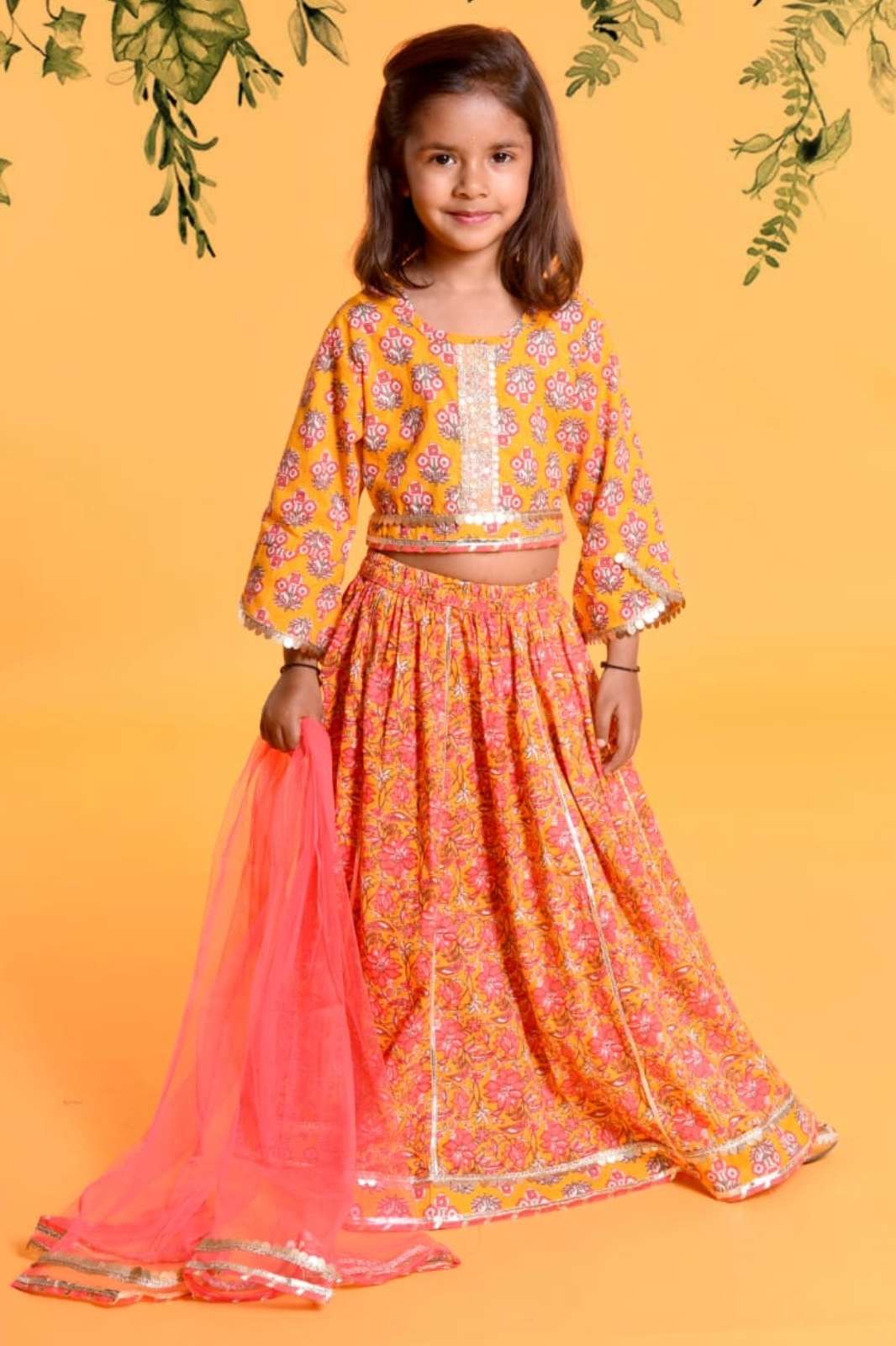 Shri Balaji Emporium 8606 floral printed Designer Cotton Kid Wear lehenga choli