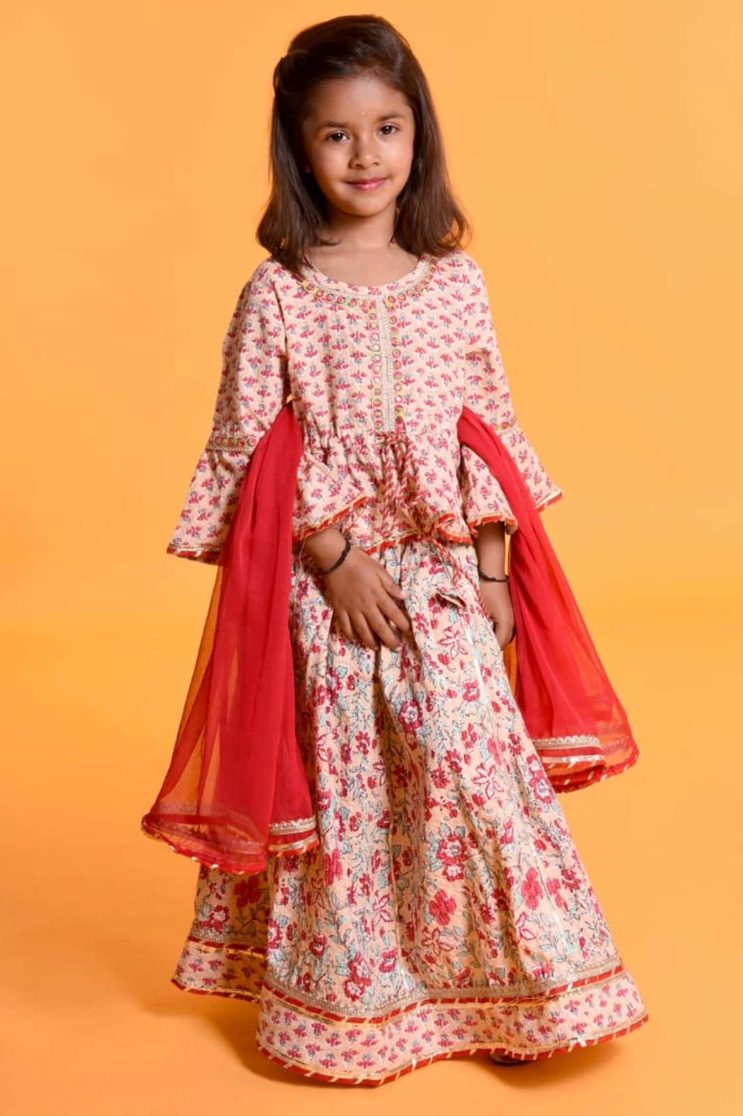 Shri Balaji Emporium 8607 Resham Zari Work Designer Kid Wear Cotton Lehenga Choli 