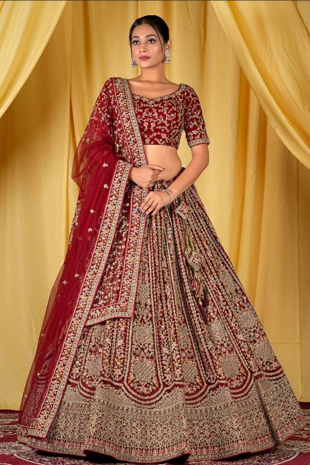 Shri Balaji Emporium 9079 Beautiful Embroidery Bridal Lehenga