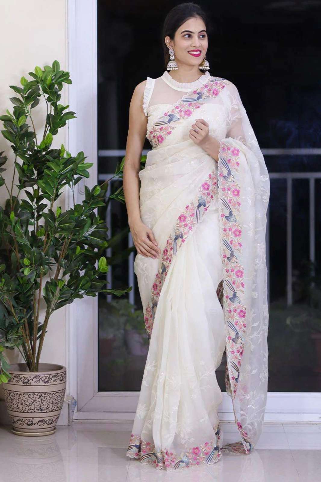 Shri Balaji Emporium KC-778 8861 Most Beautiful Sequins Designer Premium Soft Organza Silk Saree 