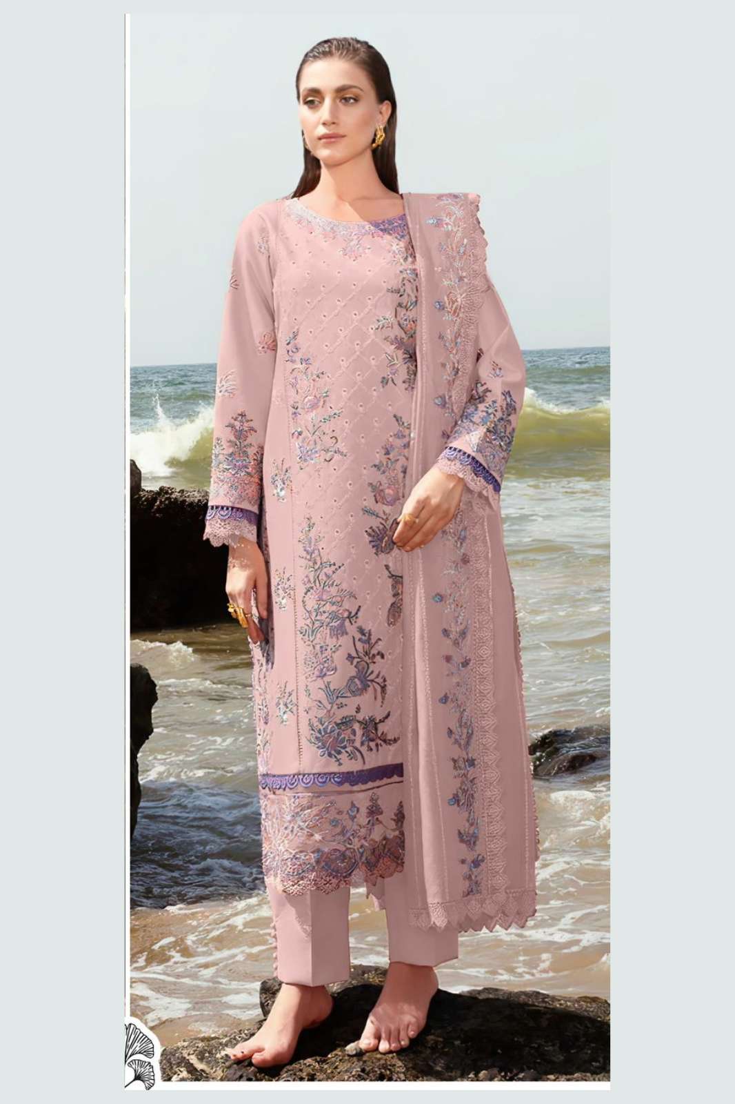 ZAHA 370r 10296 A B C D hits DESIGNER  PURE CAMBRIC COTTON PAKISTANI SUIT