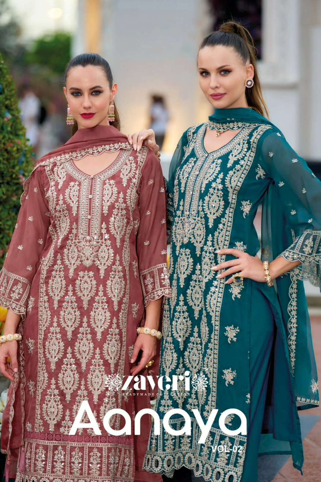 Zaveri Anaya vol 2 9053 Ready to Wear Soft Orgenza Designer Suit  