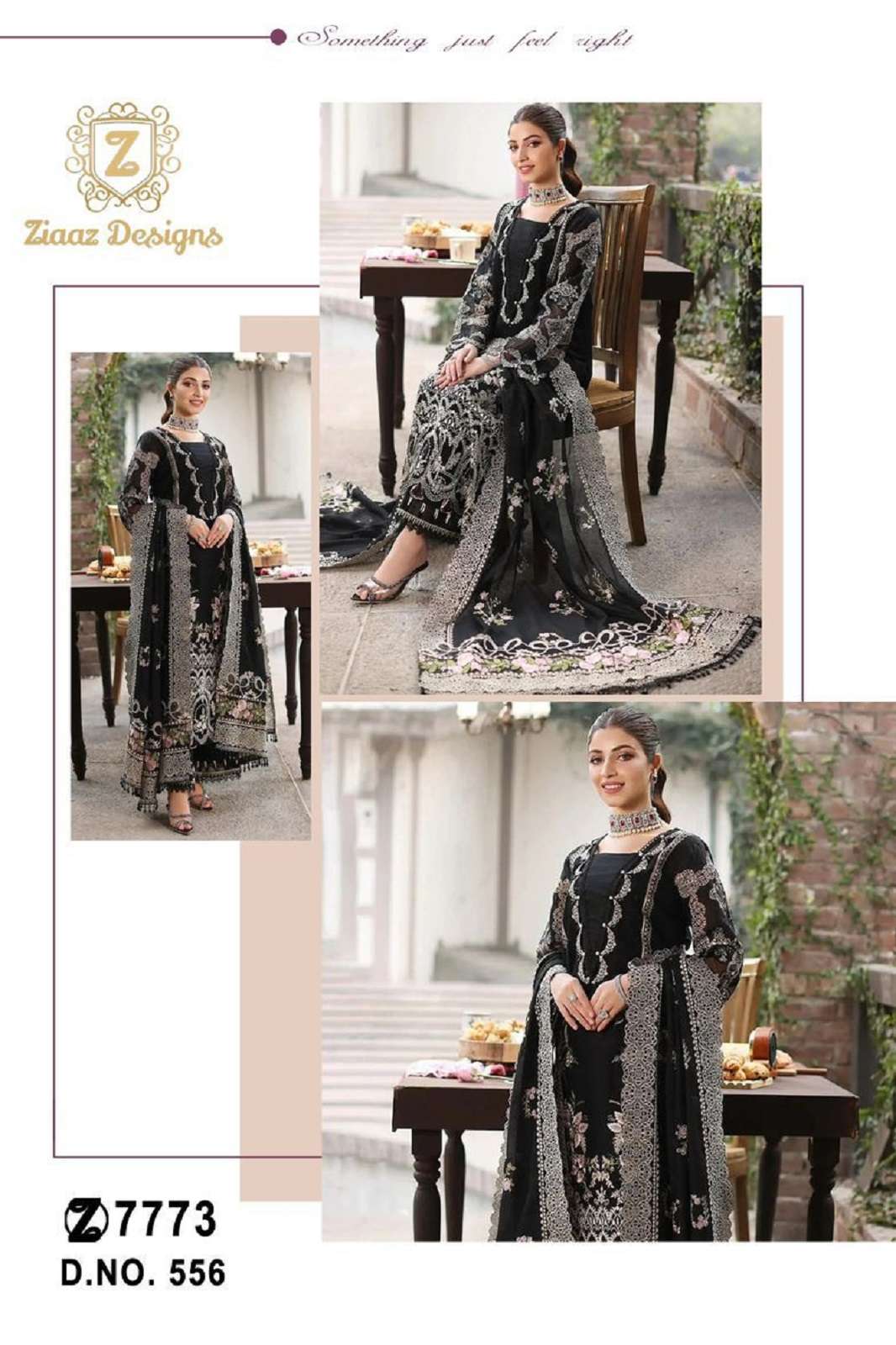 ZIAAZ DESIGNS 556 SEMI STITCHED PAKISTANI SUIT